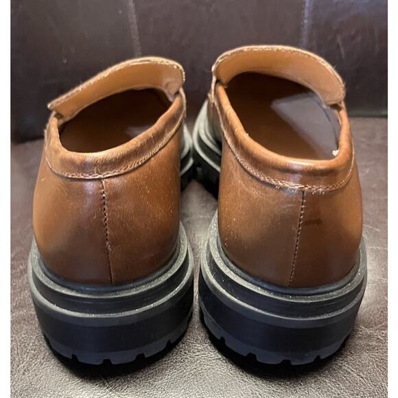 Madewell The Bradley Lugsole Brown Leather Loafer Ladies Women’s Size 9 NG674 - Picture 4 of 8